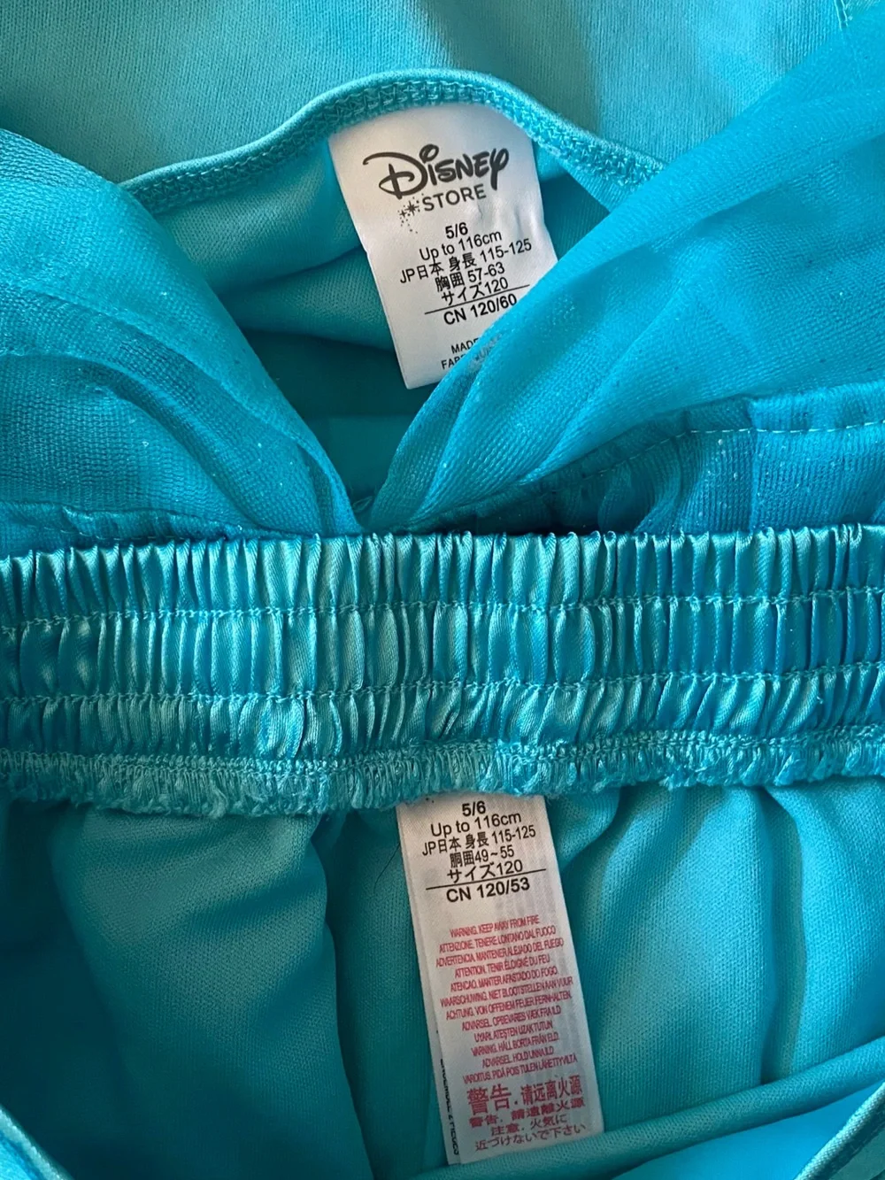 Disney Store Princess Jasmine Costume with Gold Accents